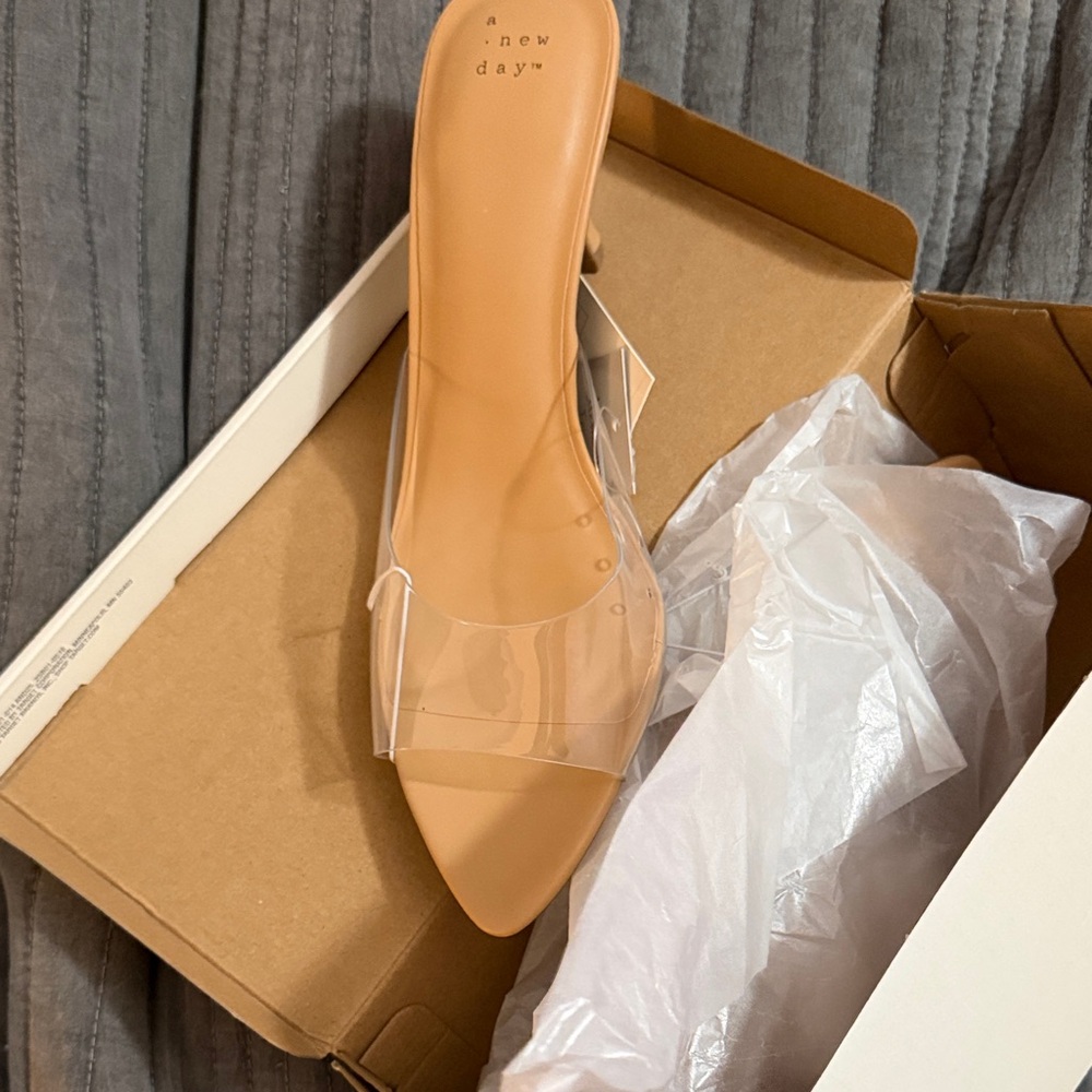 a new day Tan and Clear Heels - Picture 2 of 7